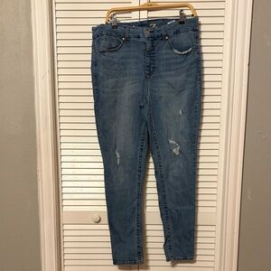 Seven7 High-Waist Distressed Women’s Jeans - Blue